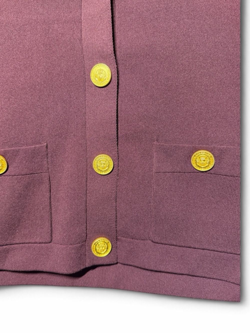 L'AGENCE Deep Plum Osiris Collared Cardigan NWT - Picture 5 of 7